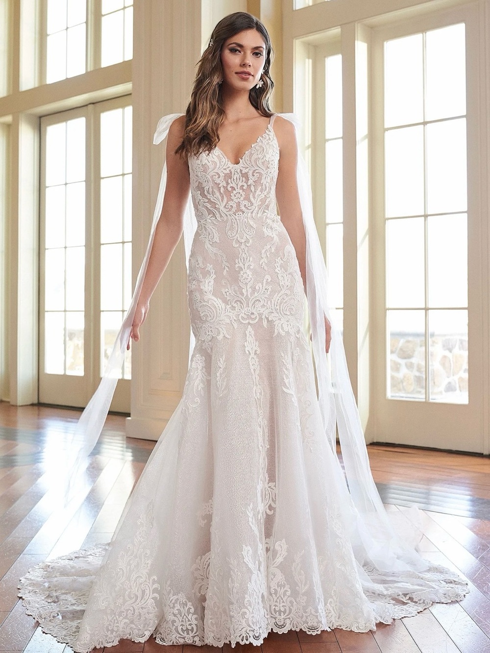 Sincerity Bridal Sheer Lace Mermaid Wedding Dress